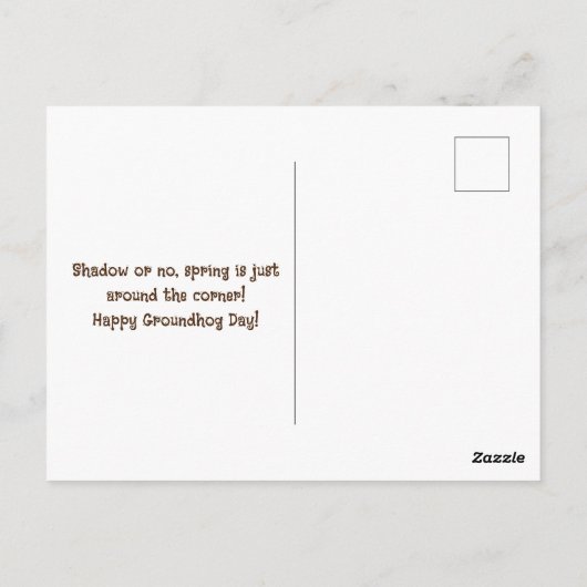 Happy Groundhog Day : Frühjahr- oder Winterbericht Postkarte (Rückseite)