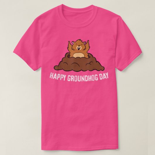 Happy Groundhog Day Funny Groundhog T-Shirt (Design vorne)