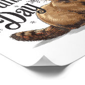 Happy Groundhog Day Ground Hog Animal Costume Men  Poster (Ecke)