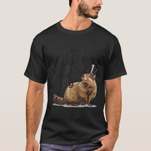 Happy Groundhog Day Ground Hog Animal Costume Men  T-Shirt (Vorderseite)