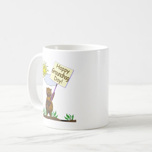 Happy Groundhog Day Groundhog Kaffeetasse (Vorderseite Links)