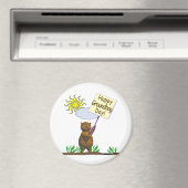 Happy Groundhog Day Groundhog Magnet (In Situ (Geschirrspüler))