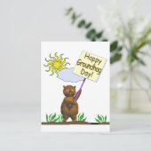 Happy Groundhog Day Groundhog Postkarte (Stehend Vorderseite)