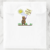 Happy Groundhog Day Groundhog Runder Aufkleber (Tasche)