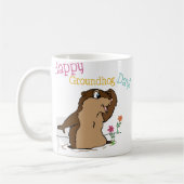Happy Groundhog Day Kaffeetasse (Links)