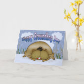 Happy Groundhog Day Karte (Gelbe Blume)