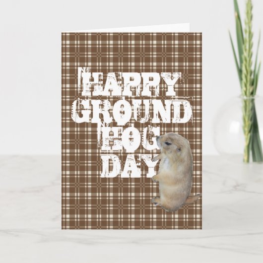 HAPPY GROUNDHOG DAY KARTE (Vorderseite)