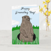 Happy Groundhog Day Karte (Gelbe Blume)