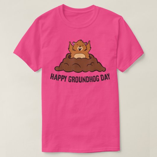 Happy Groundhog Day Liebe Groundhogs T-Shirt (Design vorne)
