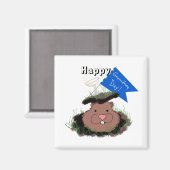 Happy Groundhog Day Magnet (Vorderseite/Rückseite)