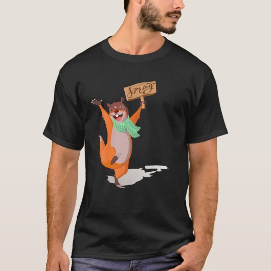 Happy Groundhog Day - Marmot Forecast for Spring T-Shirt (Vorderseite)