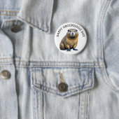 Happy Groundhog Day Niedlich Holiday Button (Beispiel)