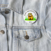 Happy Groundhog Day Niedlich Holiday Button (Beispiel)