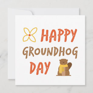 Happy Groundhog Day // Novelty Groundhog Day Blank Karte