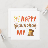 Happy Groundhog Day // Novelty Groundhog Day Blank Karte (Vorderseite/Rückseite Beispiel)