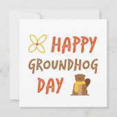 Happy Groundhog Day // Novelty Groundhog Day Blank Karte (Vorderseite)