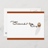 Happy Groundhog Day Postcard Postkarte (Vorne/Hinten)