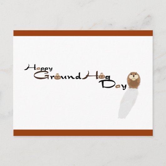 Happy Groundhog Day Postcard Postkarte (Vorderseite)
