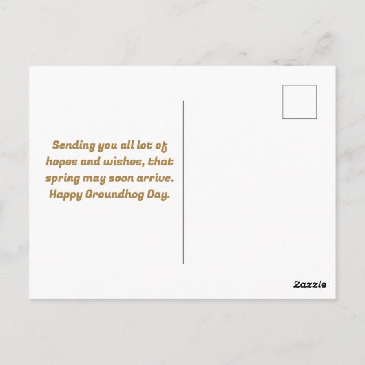 Happy Groundhog Day Postkarte (Rückseite)