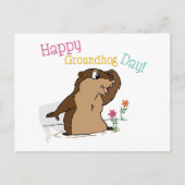 Happy Groundhog Day Postkarte (Vorderseite)