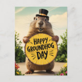 Happy Groundhog Day Postkarte (Vorderseite)