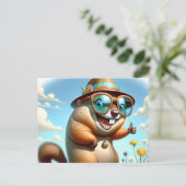 Happy Groundhog Day Postkarte (Stehend Vorderseite)