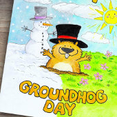 Happy Groundhog Day Postkarte