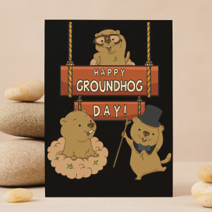 Happy Groundhog Day Postkarte