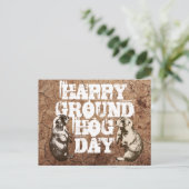 HAPPY GROUNDHOG DAY POSTKARTE (Stehend Vorderseite)
