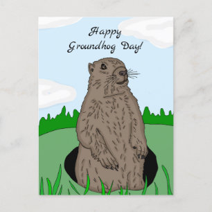 Happy Groundhog Day Postkarte