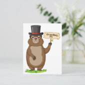 Happy Groundhog Day Postkarte (Stehend Vorderseite)