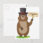 Happy Groundhog Day Postkarte (Vorne/Hinten)