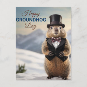 Happy Groundhog Day Postkarte