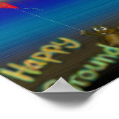 Happy Groundhog Day Print Poster (Ecke)