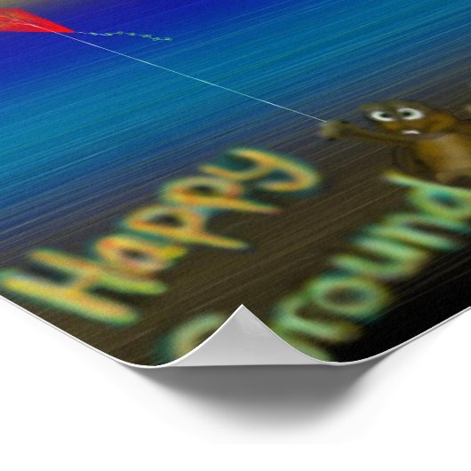 Happy Groundhog Day Print Poster (Ecke)