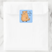 Happy Groundhog Day Quadratischer Aufkleber (Tasche)