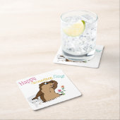 Happy Groundhog Day Rechteckiger Pappuntersetzer (Vor Ort)