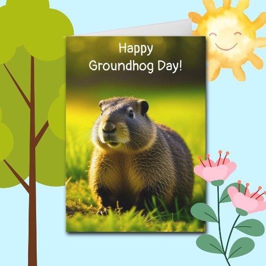 Happy Groundhog Day | Schatten oder Sonne Karte