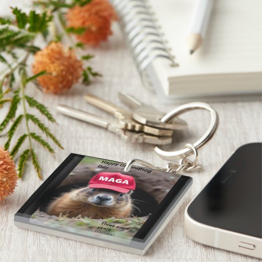 Happy Groundhog Day Schlüsselanhänger (Vorderseite rechts)