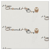 Happy Groundhog Day Stoff (Nahaufnahme)