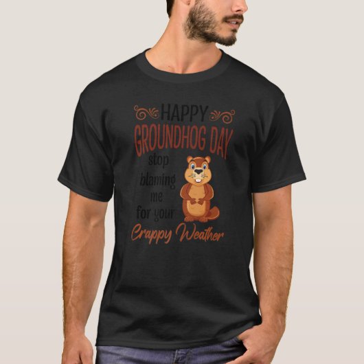 Happy Groundhog Day Woodchuck T-Shirt (Vorderseite)