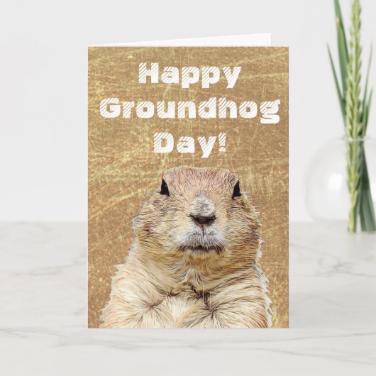 Happy Groundhog Tag für Ihren Urlaub Karte (Vorderseite)