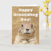 Happy Groundhog Tag für Ihren Urlaub Karte (Gelbe Blume)