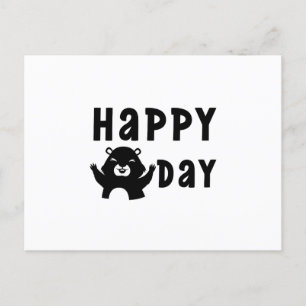 Happy Groundhog's Day Postkarte
