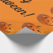 Happy Guavaween Jack-O-Lanterns Wrapping Paper Geschenkpapier (Ecke)