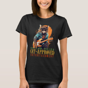 Happy Guitar Cat für elektrische Gitarren und Rock T-Shirt