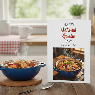 Happy Gumbo Day 12. Oktober Karte