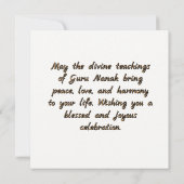 Happy Guru Nanak Karte (Rückseite)