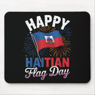 Happy Haitian Flag Day Cool Haiti Flag Map Haitian Mousepad