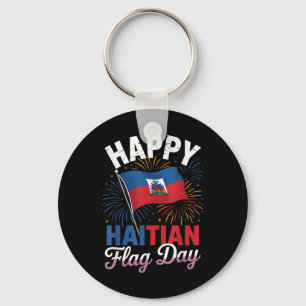Happy Haitian Flag Day Cool Haiti Flag Map Haitian Schlüsselanhänger